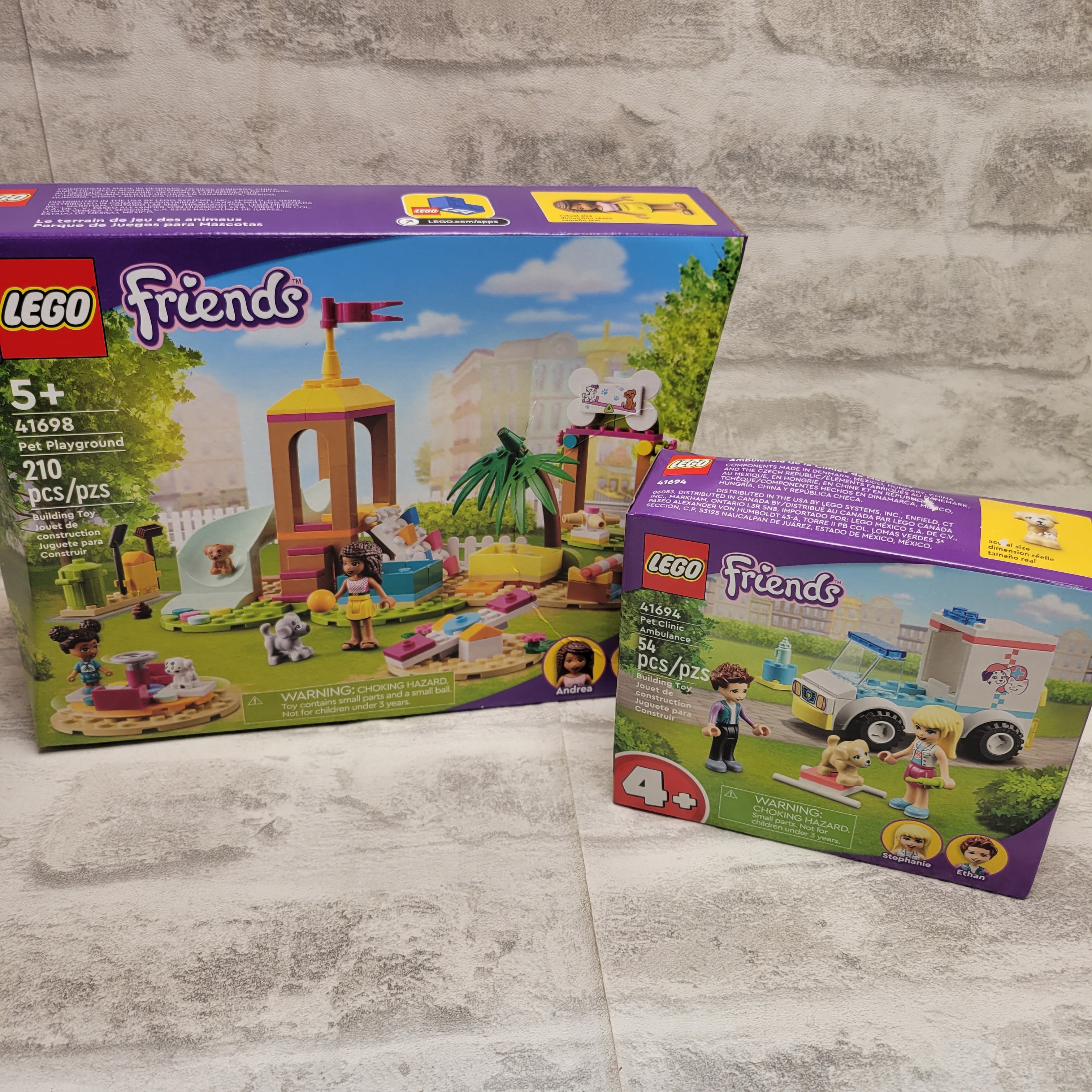 LEGO Friends Pet Playground 41698 & Pet Clinic Ambulance (7922185240814)